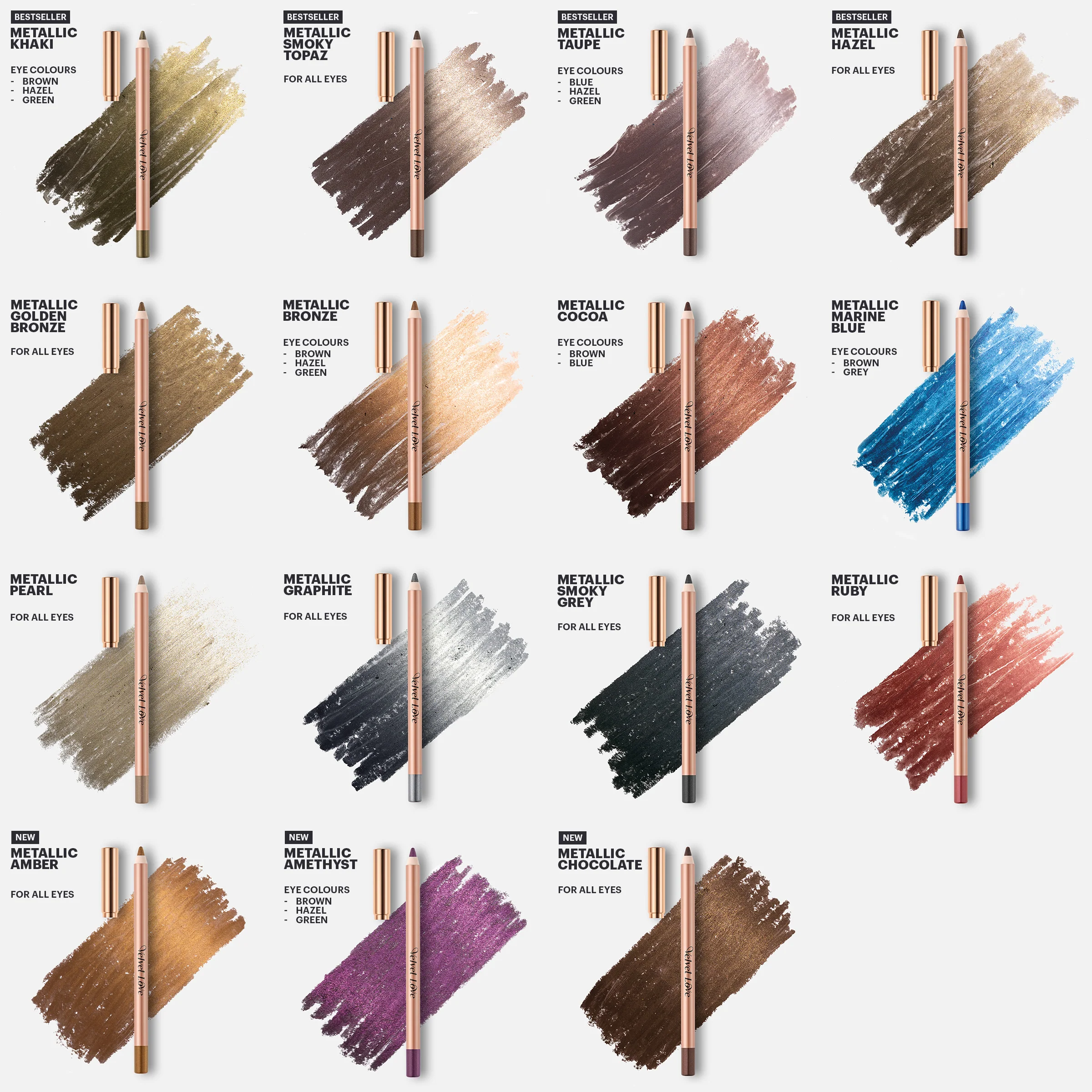 Velvet Love Eyeliner Pencil (Metallic Taupe) - Image 6